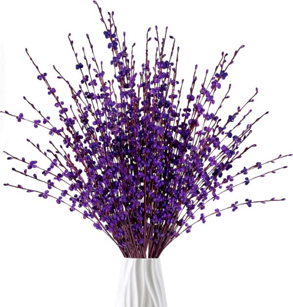 ba05dc0f26fc7707 Sggvecsy 10 Pcs 29.5’’ Long Artificial Jasmine Flowers Tall Fake Flower Bouquet Faux Jasmine Plants Dry Branches for Wedding Home Party Office Hotel Restaurant Kitchen Decoration(Blue)