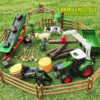 ba079d0ac8103d04 Farmer Harvester Set 1:24 Diecast Pull Back Sliding Tractor Vehicle Model Simulation Transport Engineering Car Children Toys
