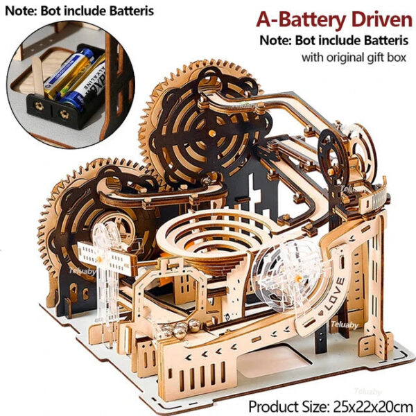 ba1f2e5fa60e42ef 3D Wooden Puzzle Marble Run Set DIY Assemble nical Model Building Kits STEAM Educational Toys for Adult Kids Birthday Gifts
