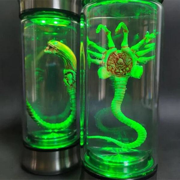 ba3a4bcbd7000fc7 Alien Glow Jar Xenomorph Specimen Facehugger Embryo Glass Jar Movie Prop Replica Home Decor Desktop Crafts Sculpture Decoration