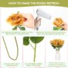 ba40a8d288f5f2ff 50 Pcs Artificial Rose Flower Realistic Silk Roses with Stem Bouquet of Flowers Plastic Flowers Real Looking Fake Roses for Home Wedding Centerpieces Party Decorations (Black)