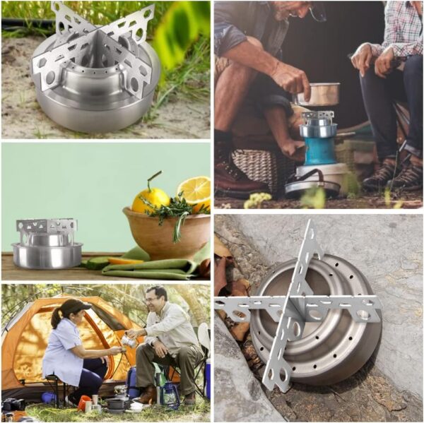 ba452fccda365d67 KLYNGTSK 2 PCS Alcohol Stove Cross Stand Stainless Steel Pot Stand Portable Alcohol Stove Rack Shelf Alcohol Stove Stand for Camping Hiking Backpacking Outdoor Activities (9.6 * 2.9cm)