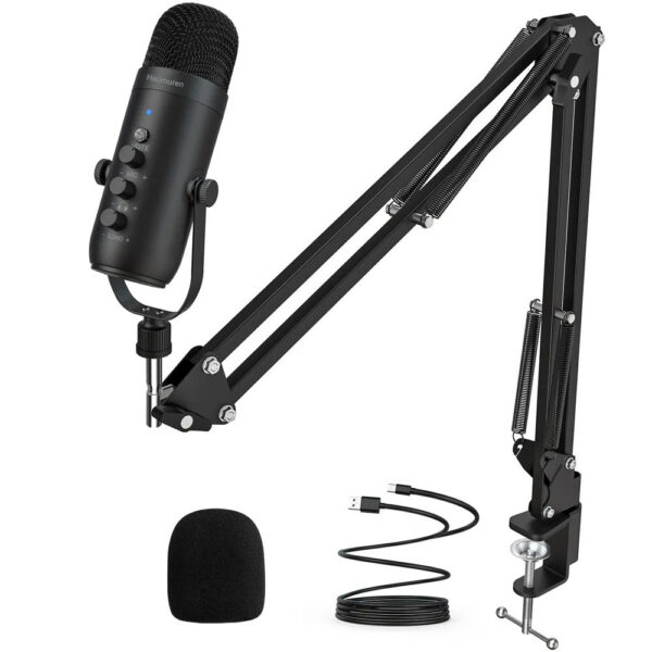 ba5a25d28f290747 Professional USB Streaming Podcast PC Microphone Studio Cardioid Condenser Mic Kit with Boom Arm For Recording Twitch YouTube