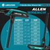 LIBRATON 14PCS Metric & SAE T Handle Hex Key,T-handle Allen Wrench Set, Auto Bike Repair Tool, with Storage Rack,Two-Tip Design