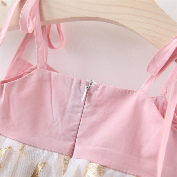 Summer Baby Girl Sling Mesh Dress Toddler Birthday Party Princess Flower Children Clothes 0 To 3 Years Old Wedding Kids Costume