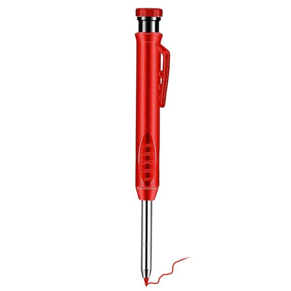 ba7dfc4c61864f4c Carpenter Pencil Metal Long Head Deep Hole Professional Engineering Quick Drying Marker Graphite Woodworking Black Red Lineation