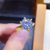 3ct Diamond Solitaire Woman Sier Yellow Gold Moissanite Engagement Wedding 2ct moissanite Ring with Certificate