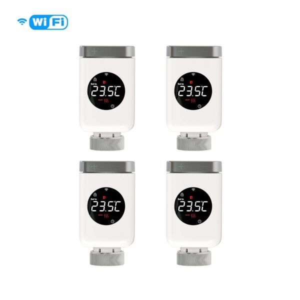 ba953f73b1098761 MOES Tuya Smart Wifi/ZigBee Thermostatic Radiator Valve TRV Programmable App Remote Temperature Controller with Alexa GoogleHome