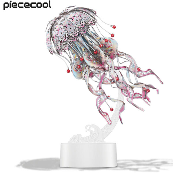 ba9a56543fe7294a Piececool 3D Puzzles Metal Model Gifts Colourful Jellyfish Building Kits Jigsaw DIY Toy for Adult (4 Colors)