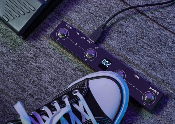 bad5ca14fb1f5ae3 M-vave Chocolate Plus Programmable MIDI Controller 4 Buttons Footswitch Supports USB MIDI and Host Function
