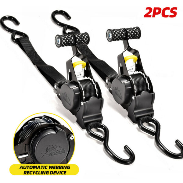 Auto Straps Cargo Tape Retractable Belts Load Lage Tensioner Belt Motorcycles Ratchet Strap For Car