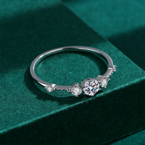 bb10c48b045c77f1 NEW Classic Couple Rings For Women Four-Prong Diamond Zircon S Sterling Sier Wedding Engagement Gift Female Jewelry
