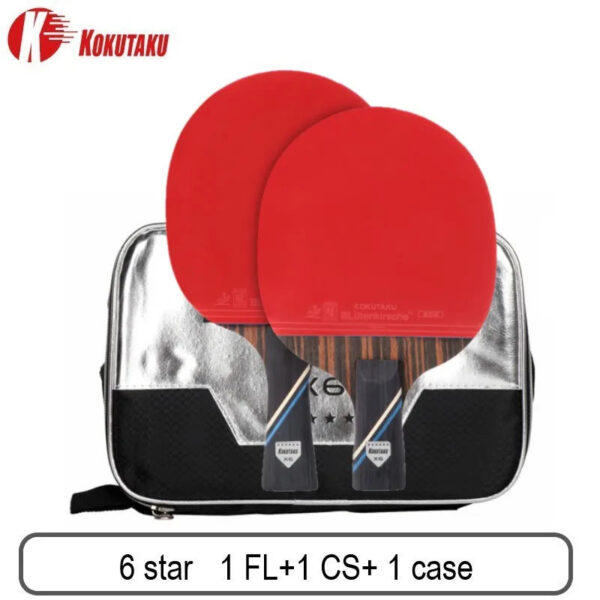 bb313ef6250ff06e KOKUTAKU ITTF professional 4/5/6 Star ping pong racket Carbon table tennis racket bat paddle set pimples in rubber with bag