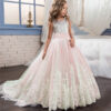 bb3ff1bdcd455f98 Flower Elegant Briesdesmaid for Wedding 6-14Y Teen Girls Graduation Party Prom Long Gown Children's Pageant Tailling Dress