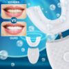 Romooa 2 Pieces Ultrasonic Electric Toothbrush Adults U Shaped Automatic Toothbr