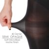 G&Y 2 Pairs Semi Opaque Tights for Women - 40D Microfiber Control Top Pantyhose