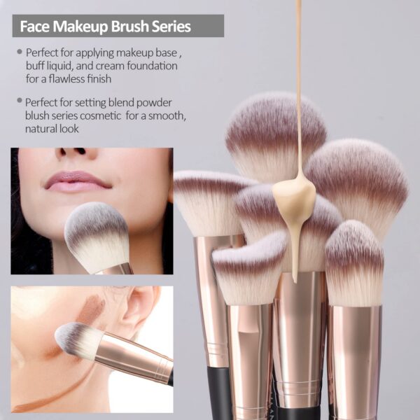 bb87c0921e31a4be Maange 18Pcs Makeup Storage Set Soft Bristles Foundation Brushes Eyeshadow Blusher Concealer For Women Beginner Kit