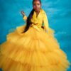 bb9fcdc7289328e6 Vintage Gold Girl Pageant Dress Ruffles Tiered Flower Girls Dresses Wedding Kids Party Prom Birthday Gowns for Photoshoot