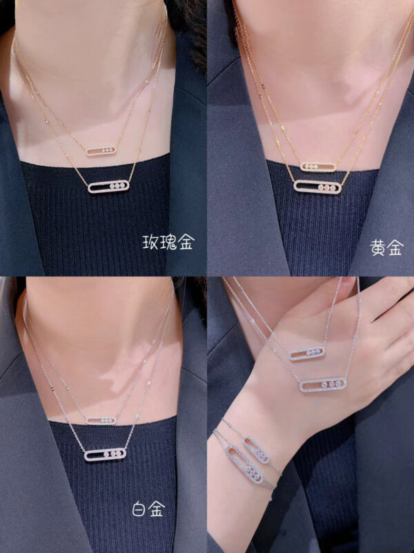 bbab43f804a7a5ca Cmon Kstar Classic Sterling Sier Plated Gold High Quality Moving Diamond Women's Necklace Pendant Exquisite Gift