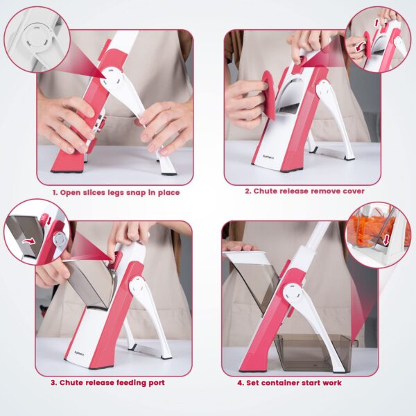bbb1c60d9d0dd9c5 SUPMAKIN Safe Mandoline Kitchen, Adjustable Vegetables Food Chopper, Potatoes Sl