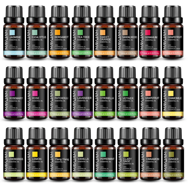 bbbd161833f74112 MAYJAM 10ML Lavender Lemongrass Jasmine Vanilla Eucalyptus Rose Lemon Essential Oil For Humidifier Diffuser Candle Making