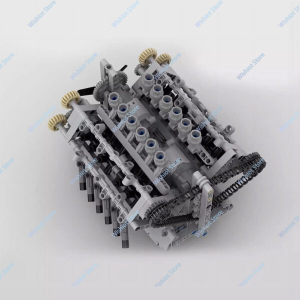 bbbd69246d680f30 MOC V12 Engine Gearbox Model L Motor 88003 AA Battery Box 8881 Creative Building Blocks Power Functions Technical hinery Toy