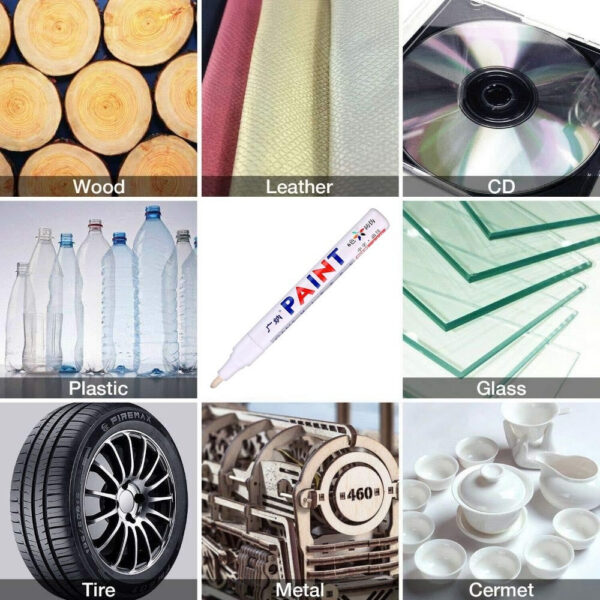 bbbfb9298ab4e146 1Pc Car Oily Painting Waterproof Permanent Graffiti Touch Up Tyre Marker Auto Rubber Tire Tread Mark Pen for Bike Cars Metal