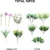 bbd23a41fbd37f48 PARTY JOY 18 Bunches Fake Plants Outdoor, Fake Bushes UV Resistant Artificial Flowers Hydrangea Flowers Greenery Shrubs Faux Greenery for Outdoor Garden Patio Front Porch Yard Decor