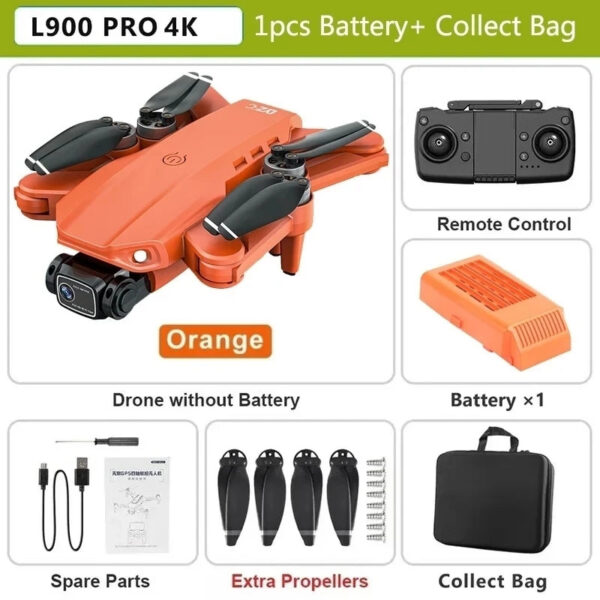 bbdebe746d9842fb L900 Pro MAX GPS 4K Professional HD Dual Camera 5G Wifi 360° Obstacle Avoidance Brushless Foldable Quadcopter RC Drone Toy