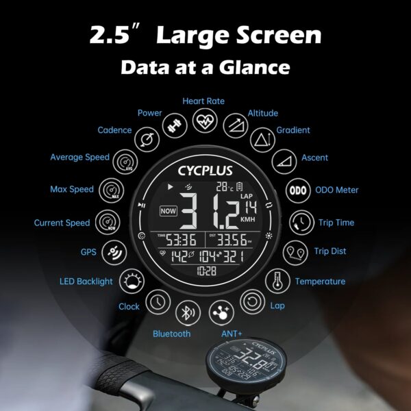 bbf324499c4b195b CYCPLUS M2 Cycling Bike Accessories GPS Bicycle Computer Wireless ANT+ BLE 5.0 Waterproof Speedometer Bikes Cyclocomputer