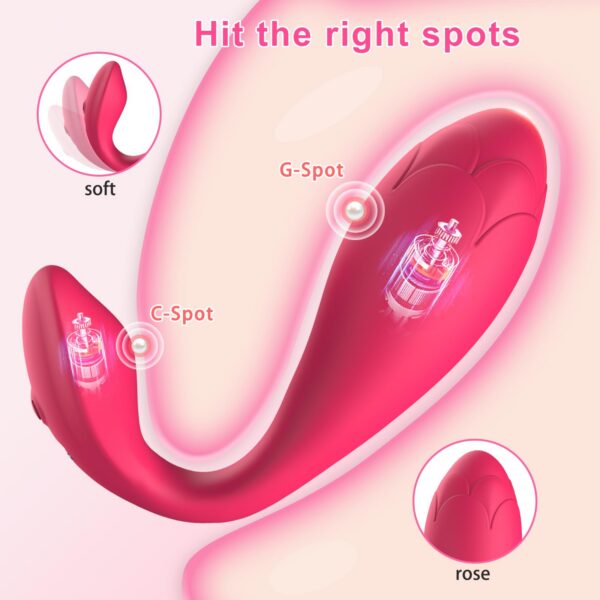 bc011d88d60654fb APP Remote Control Vibrator-Dual Motors Rose Sex with 9 Vibrating Mode Adult Toy Wearable Clitoral G Spot Vibrator for Women Couple Pleasure