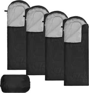 bc0b6252b41019e0 Macarrie 4 Pcs 0 Degree Camping Sleeping Bags Bulk for Adults 4 Season Warm Cold Weather Sleeping Bags with Compression Sack Lightweight Portable Waterproof for Backpacking Hiking Outdoor