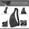 bc0e91b781d39870 Crossbody Sling Bag, Shoulder Bag, Anti-Theft Chest Bag, Multi-Pocket Fanny Pack