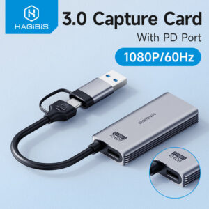bc106f2ddbda2592 Hagibis USB 3.0 Capture Card With PD Port Fast Charging For iPad HDMI to USB/Type-c Gaming Live Streaming Video Recorder
