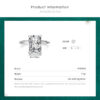 bc15bdce4a1ab789 Modian Classic Rectangular Cutting Clear CZ Ring Solid 925 Sterling Silver Luxury Finger Rings For Women Wedding Fine Jewelry