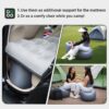 bc197398d412cc00 SUV Air Mattress, Thickened Flocked Camping Bed for Car Trunk & Back Seat , Includes Electric Pump & 2 Foot Pedals , Portable Inflatable car Mattress (Gray)