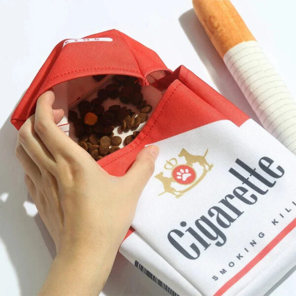 Creative Cigarette Interactive Giggles Toys Funny Plush Chewing with Squeaking Sound Dog Toy Cigaret Box Good Pet Gifts