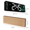 bc27cab1af69254f Large Digital Wall Remote Control Temp Date Week Display Power Off Memory Table Clock Wall-mounted Dual Alarms LED Clocks