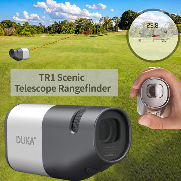 bc2c513efc752f9e 2023 Newest Golf Laser Rangefinder 6X Monocular Distance Meter for Hunting Travel Telescope with Flag-Lock Slope DUKA