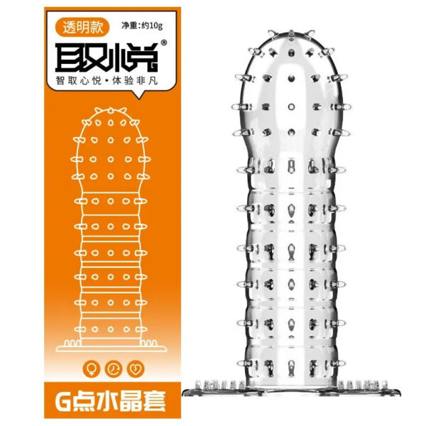 bc313d08fa184b15 Spike Condoms Penis Extension Sleeves Sex Toys for Men Delay Ejaculation Reusable Condoms Enlargement Sperm Lock Cock Ring