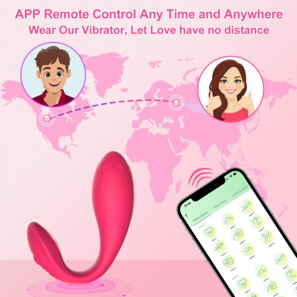 bc34bf55bef43861 APP Remote Control Vibrator-Dual Motors Rose Sex with 9 Vibrating Mode Adult Toy Wearable Clitoral G Spot Vibrator for Women Couple Pleasure