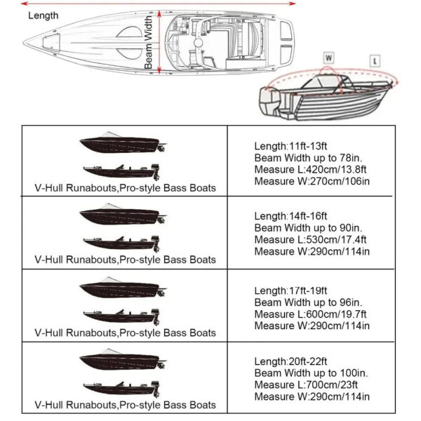 bc39baaf12323b24 Boat Cover Yacht Outdoor Protection Waterproof Boat Cover Fabric Anti-smashing Tear Proof Silver Reflective 11-22FT