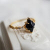 bc3a80dda57bd621 Original New Vintage Court Style Lace Blue Crystal Micro Setting Diamond Stacking Ring Gold Plated Ladies Jewelry