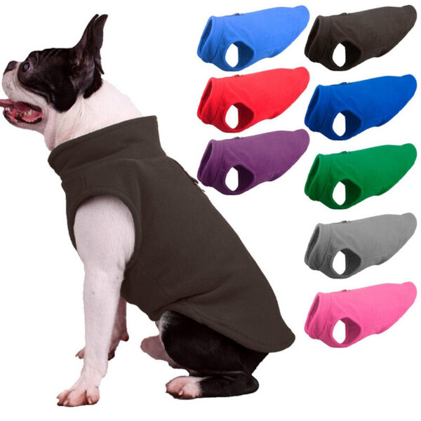 Autumn Winter Pet Clothes Fleece Warm Vest French Bulldog Coat Puppy For Small Dogs Chihuahua Pug Clothing
