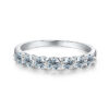 GRA Real Moissanite Ring Sterling Sier Diamond Eternity Band Engagement Wedding Rings for Women Quality Jewelry