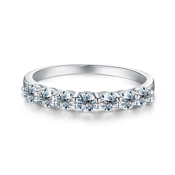 GRA Real Moissanite Ring Sterling Sier Diamond Eternity Band Engagement Wedding Rings for Women Quality Jewelry