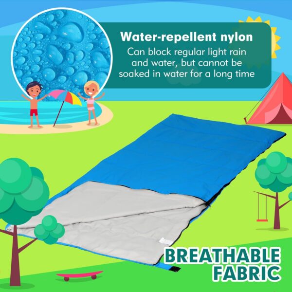 bc530a2afa79b514 Macarrie 3 Pcs 0 Degree Camping Sleeping Bags Bulk for Adults Kids, Warm Weather Youth Sleeping Bags for Boys Girls Ages 8-12, Portable Compact with Compression Sack for Hiking Backpacking Outdoor