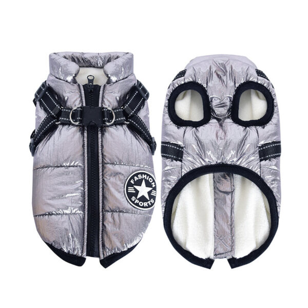 bc83e3965a5f41ed Winter Clothes For Small Dogs Warm Fleece Large Dog Jacket Waterproof Pet Coat With Harness Chihuahua Clothing Puppy Costume
