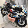 bc91056fe5ec280c New 42130 Expert Puzzle Simulation Model Motorcycle Building Block Assembly Birthday Gift Toy
