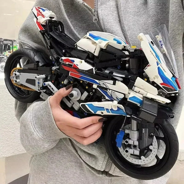 bc91056fe5ec280c New 42130 Expert Puzzle Simulation Model Motorcycle Building Block Assembly Birthday Gift Toy